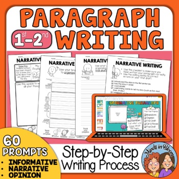 Preview of Paragraph Writing How to Write a Paragraph of the Week for 1st and 2nd grade