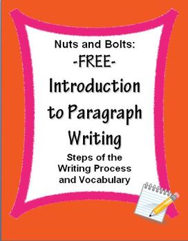 Preview of Paragraph Writing Introduction: Steps of Writing Process & Vocabulary FREE