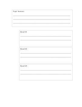 Preview of Paragraph Writing Organizer