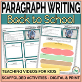 Paragraph Writing Outline Back to School Paragraph Writing