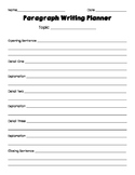 Paragraph Writing Planner