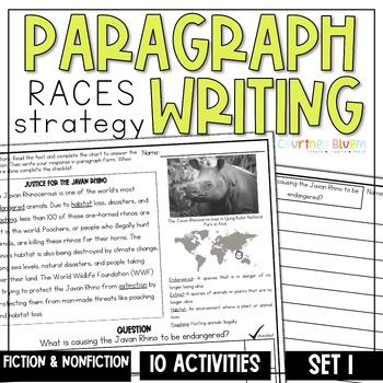 Preview of Paragraph Writing Practice - Constructed Response RACE Strategy | Set 1
