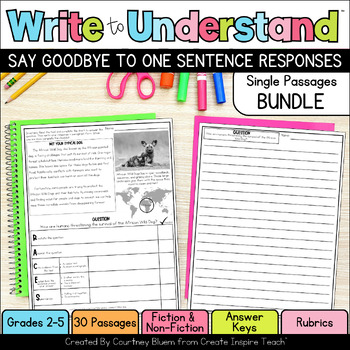 Preview of Paragraph Writing Practice - Constructed Response RACES Writing Strategy Bundle