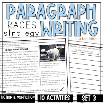 Preview of Paragraph Writing Practice - Constructed Response RACE Strategy | Set 3