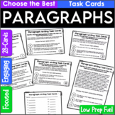 Paragraph Writing Practice - Task Cards - ELA Test Prep