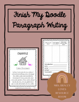 Preview of Paragraph Writing Project - Art & Writing - Creative Writing Activity