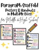 Paragraph Writing Scaffold Posters (RACES, PEEL, & TIED) 