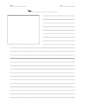 Paragraph Writing Sheet with Picture Box