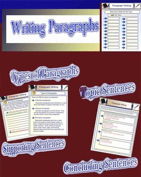 Preview of Paragraph Writing Smartboard File 29 Pages