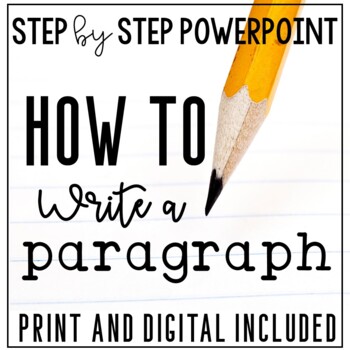 Preview of Digital Paragraph Writing Guide | Step by Step Expository Writing Activity