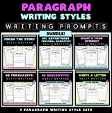 Paragraph Writing Styles Daily Writing Prompt BUNDLE - 6 S