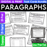 Paragraph Writing Task Card Bundle - Digital and Printable