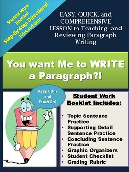 Preview of Paragraph Writing- Teaching Students HOW to WRITE a Paragraph