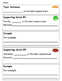 Paragraph Writing Template