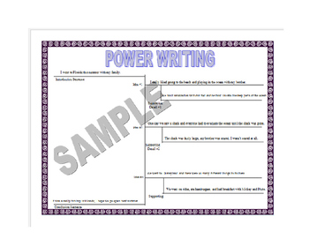 Preview of Paragraph Writing Template-Power Writing