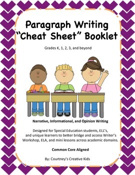 Preview of Paragraph Writing Tool Kit for Gen Ed and SDC