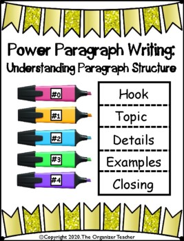 Preview of Paragraph Writing with Graphic Organizers and Supports - Power Writing