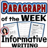 Paragraph of the Week Informative Writing