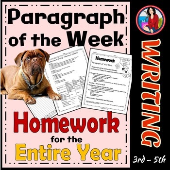 Preview of Paragraph Writing Paragraph of the Week Informative, Narrative, & Opinion Bundle