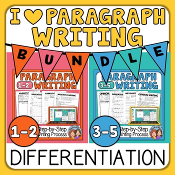 Preview of Paragraph Writing of the Week Graphic Organizers- Differentiation for Grades 2-3