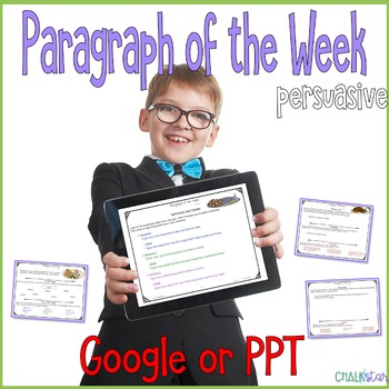 Preview of Paragraph of the Week Google Slides Version Distance Learning