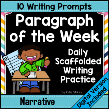 Preview of Paragraph of the Week - Narrative Paragraph Writing Prompts