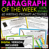 Paragraph of the Week - Writing Prompts for Paragraph Writing & Editing Practice