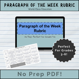 Paragraph of the Week Rubric