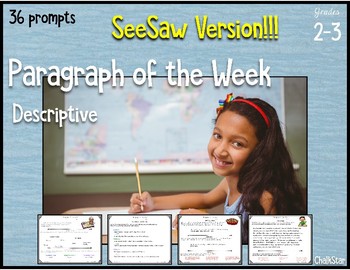 Preview of Paragraph of the Week SeeSaw Version Distance Learning