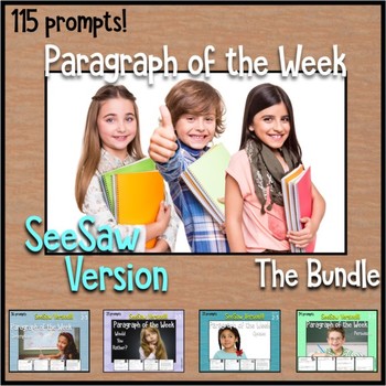 Preview of Paragraph of the Week SeeSaw Version Distance Learning