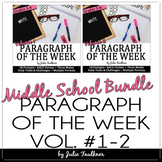 Paragraph of the Week Writing, Middle School, BUNDLE