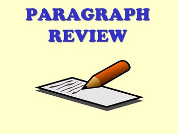 Preview of Paragraph writing review