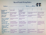 Paragraph writing rubrics for 2nd Grade