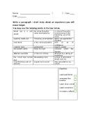 Paragraph writing with helping words and self assessment c