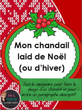 Preview of Paragraphe descriptif (Ugly Christmas Sweater Descriptive Paragraph in French)
