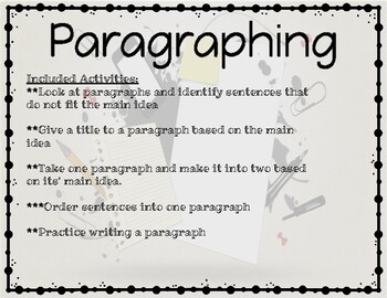 Paragraphing (How to Write a Paragraph) by A Fearless Bunch | TPT