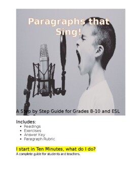 Preview of Great paragraphs- basics and more. Distance learning guide grades 8-10 + ESL