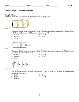 Current Voltage And Resistance Worksheet Answers Pdf - worksheet