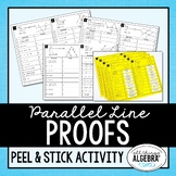 Parallel Line Proofs | Peel & Stick Activity