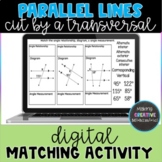 Parallel Lines Cut By a Transversal Digital Matching Activity