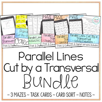 Preview of Parallel Lines Cut by a Transversal ~ Activity Bundle