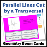 Parallel Lines Cut by a Transversal Boom Cards
