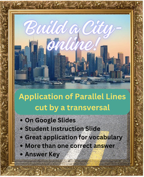 Preview of Parallel Lines Cut by a Transversal - Build a city online!