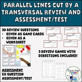 Parallel Lines Cut by a Transversal Review and Test