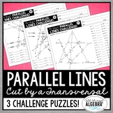 Parallel Lines Cut by a Transversal | Challenge Puzzles