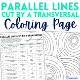 Parallel Lines Cut by a Transversal Coloring Worksheet 8.G.5