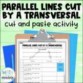 Parallel Lines Cut by a Transversal Cut and Paste Workshee