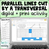 Parallel Lines Cut by a Transversal Digital and Print Acti