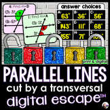 Parallel Lines Cut by a Transversal Digital Math Escape Ro