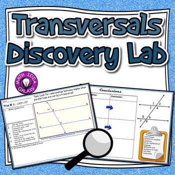 Preview of Parallel Lines Cut by a Transversal Discovery Lab